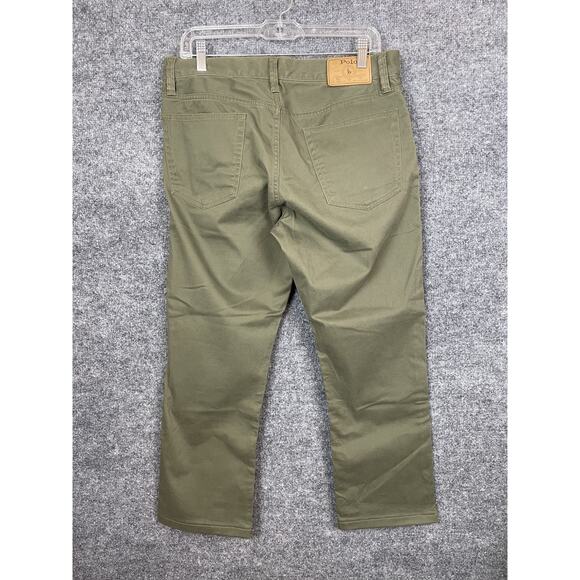 Polo Ralph Lauren Varick Slim Straight 32X32 5 Pockets Olive Green Wrinkle - Picture 3 of 8